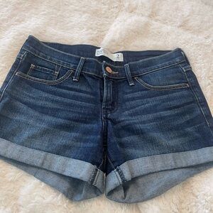 Abercrombie & Fitch Dark Blue Jean Shorts
